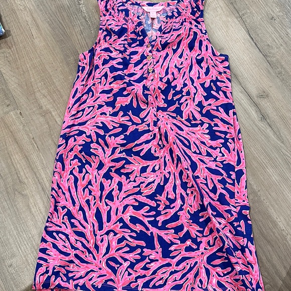 Lilly Pulitzer Girls Coral Shift Dress